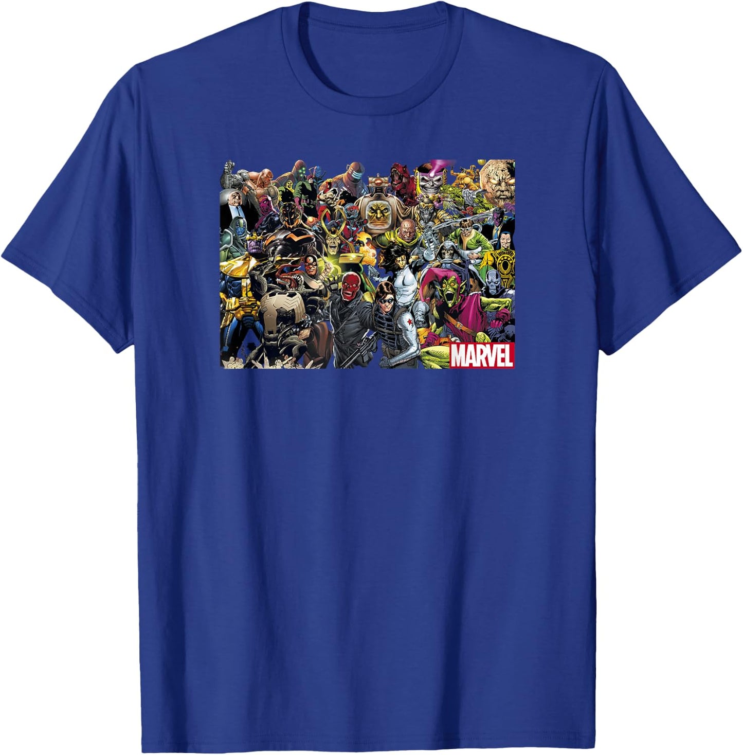 Marvel Retro Comics Villain Team Up Collage T-Shirt - T-Shirt | Royal