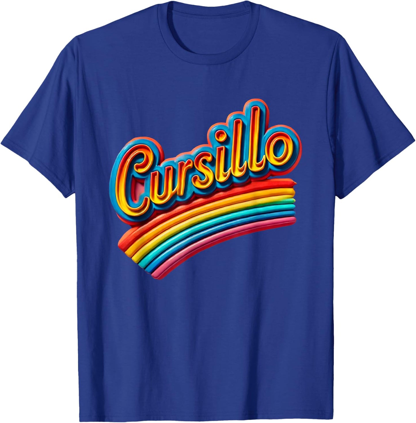 DeColores Cursillo Rainbow Rooster Catholic T-Shirt - T-Shirt | Royal