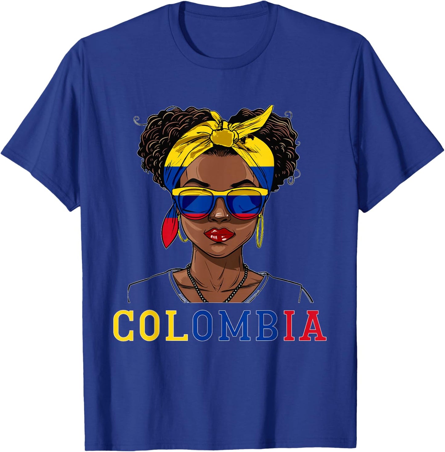 Colombia Flag Outfit for Woman Decor Souvenirs Colombian T-Shirt - T-Shirt | Royal