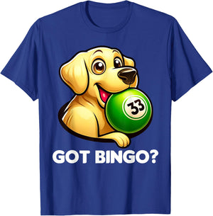 Funny Got Bingo? Cute Dog Bingo Night T-Shirt - T-Shirt | Royal