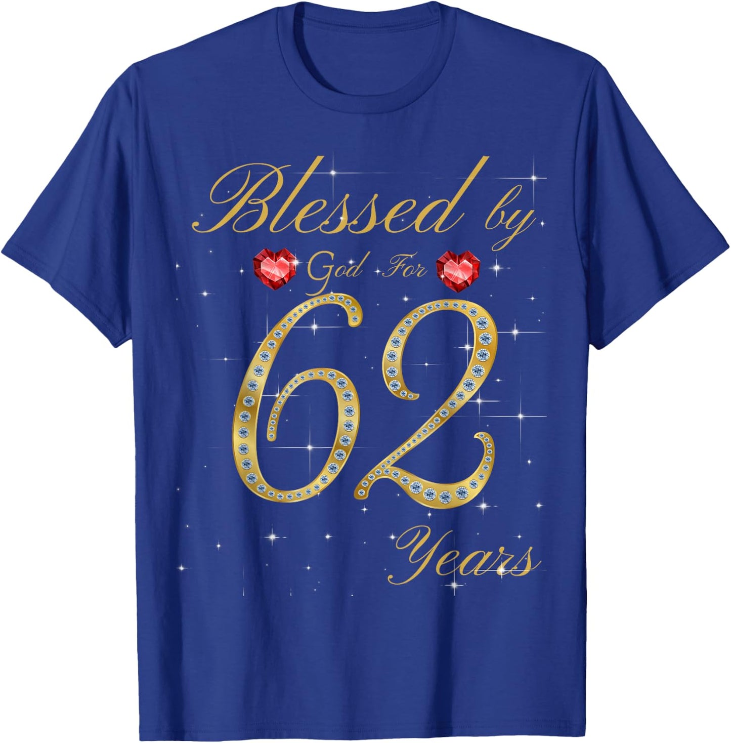 Happy 62nd Birthday Ideas Gods Grace And Mercy Queen T-Shirt - T-Shirt | Royal