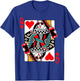 Qween Q of Hearts Funny Girls Blackjack Poker Casino T-Shirt - T-Shirt | Royal