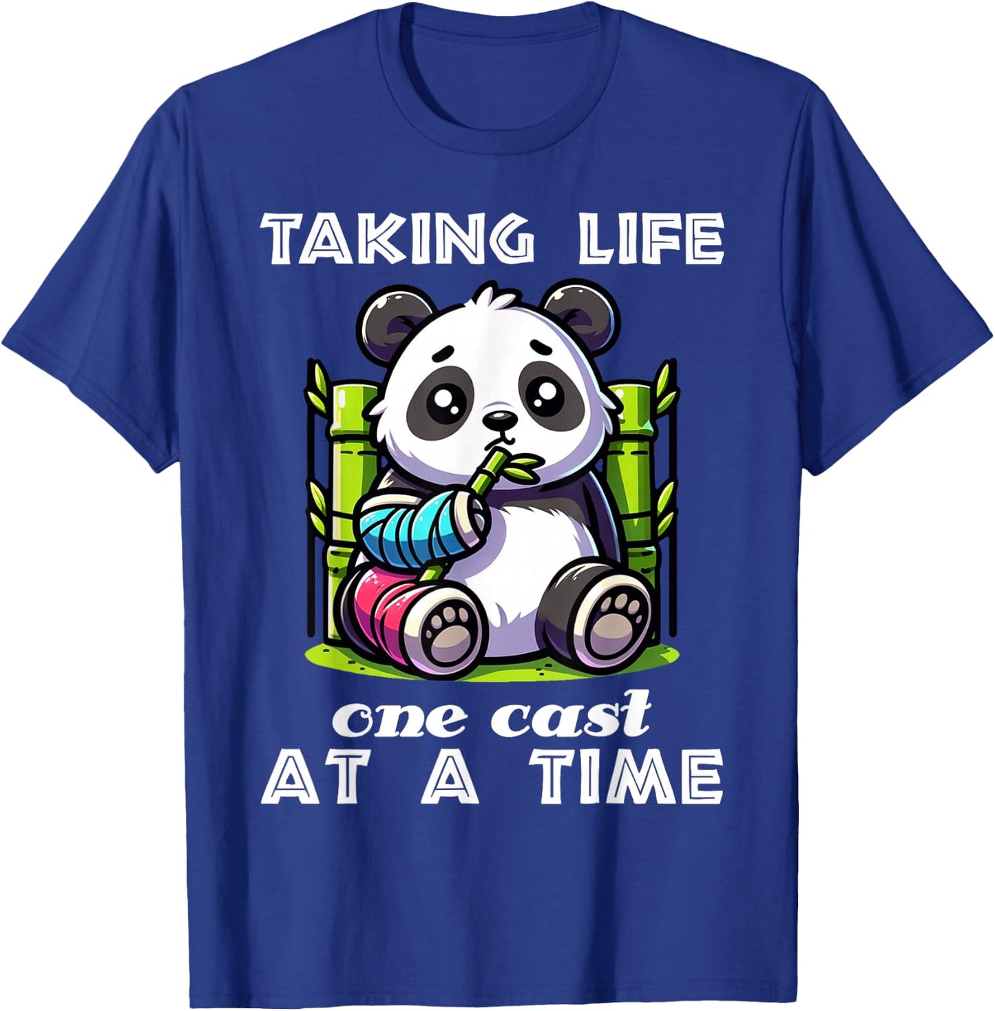 Taking Life One Cast At A Time Broken Arm Gifts For Kids T-Shirt - T-Shirt | Royal