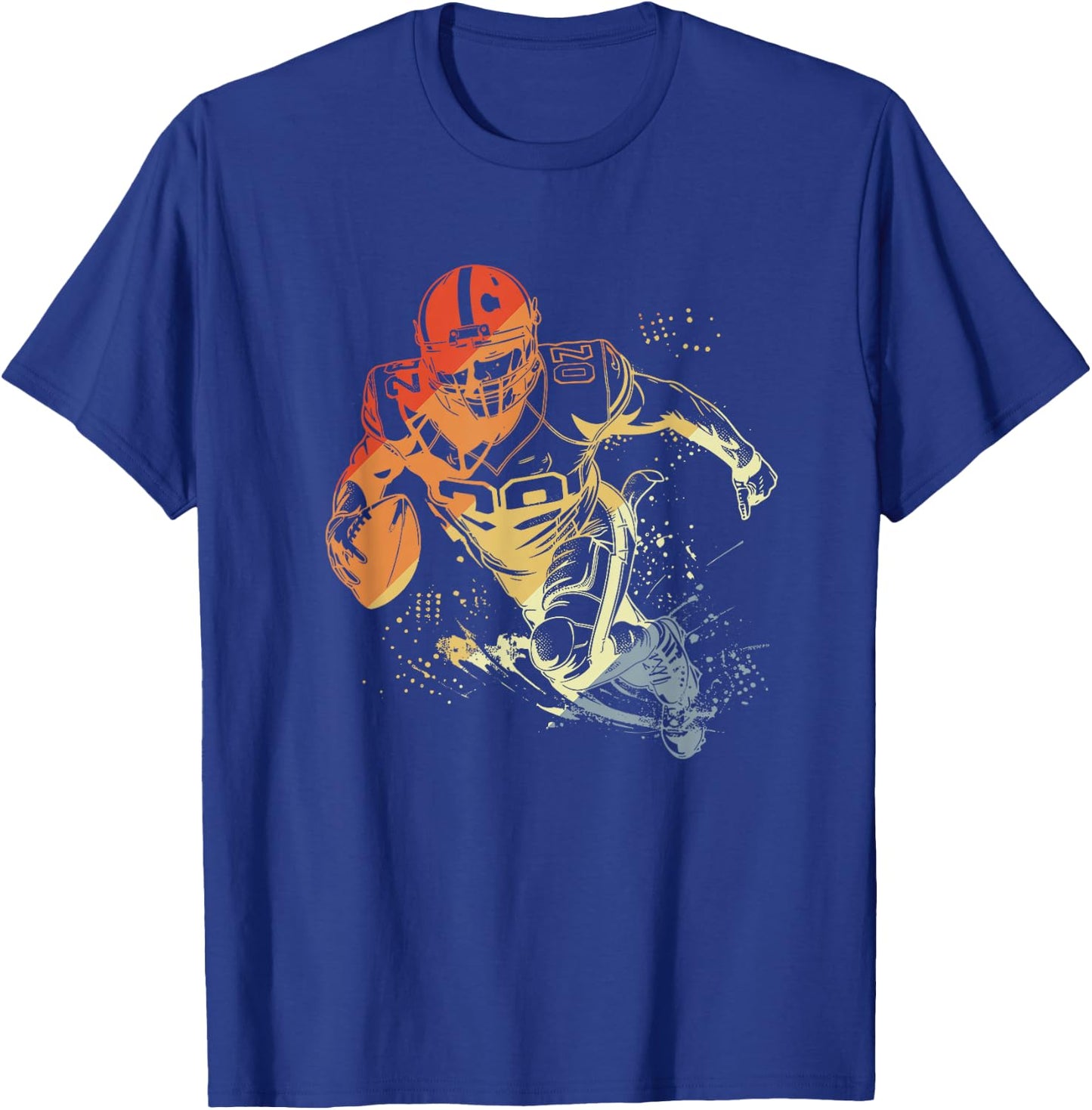 Vintage American Football Leisure Sport T-Shirt - T-Shirt | Royal