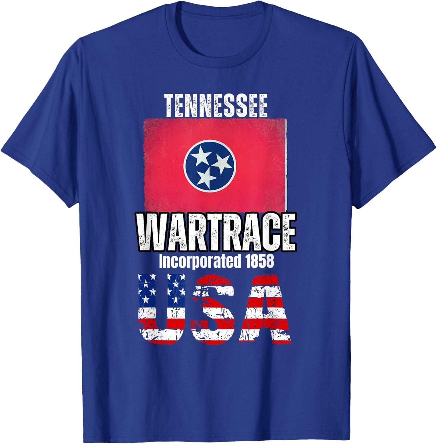 Wartrace, Tennessee TN, Incorporated 1858 T-Shirt - T-Shirt | Royal