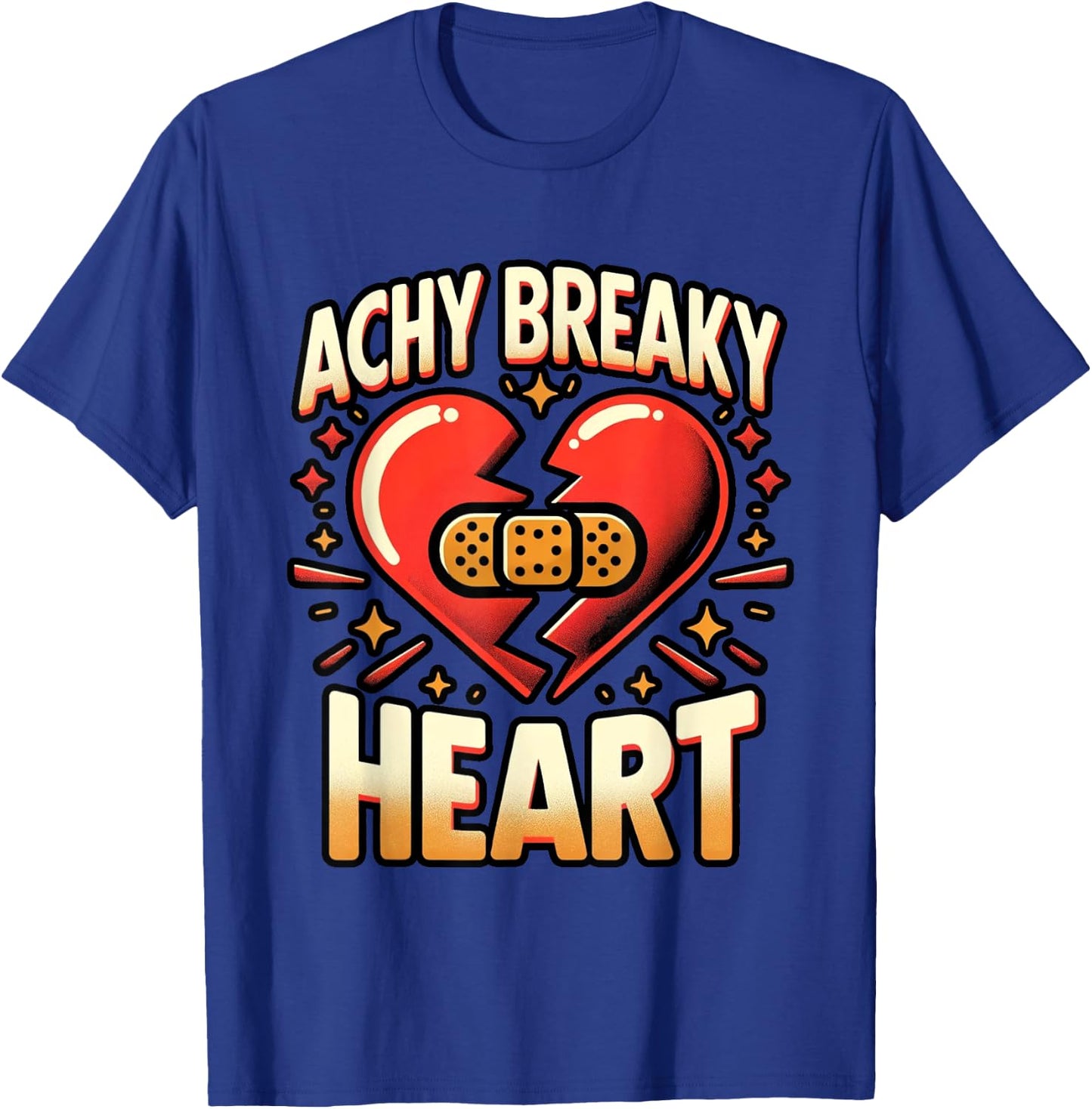 Broken Beats Achy Breaky Heart T-Shirt - T-Shirt | Royal
