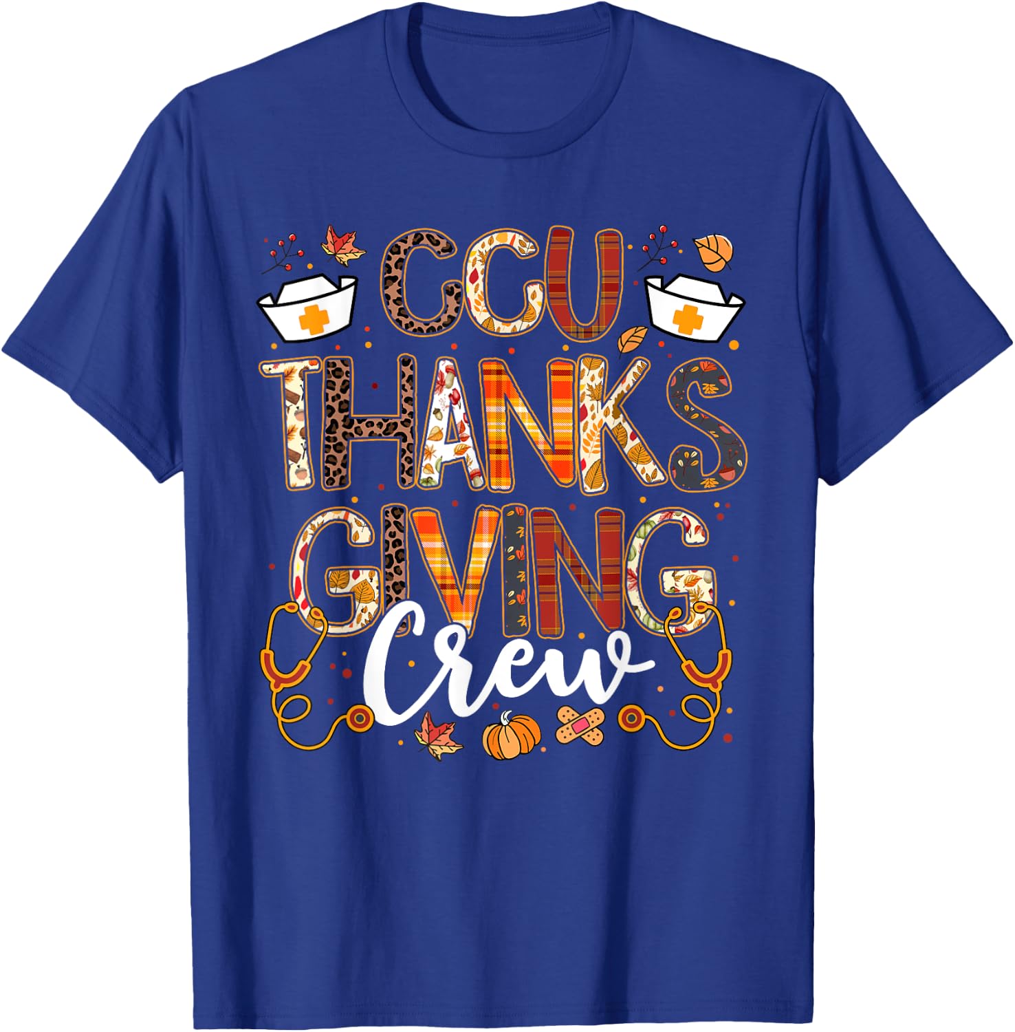 CCU Thanksgiving Nurse Crew Thanksgiving Nursing Girl Women T-Shirt - T-Shirt | Royal