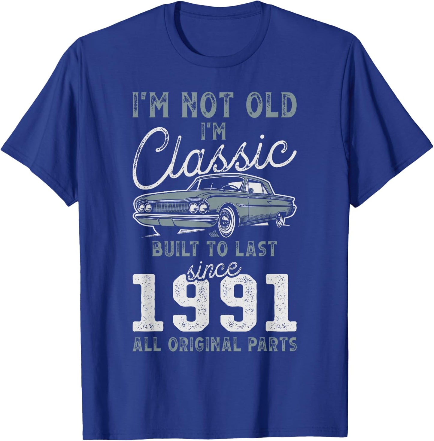 1991 Classic Car 35th Birthday T-Shirt - T-Shirt | Royal