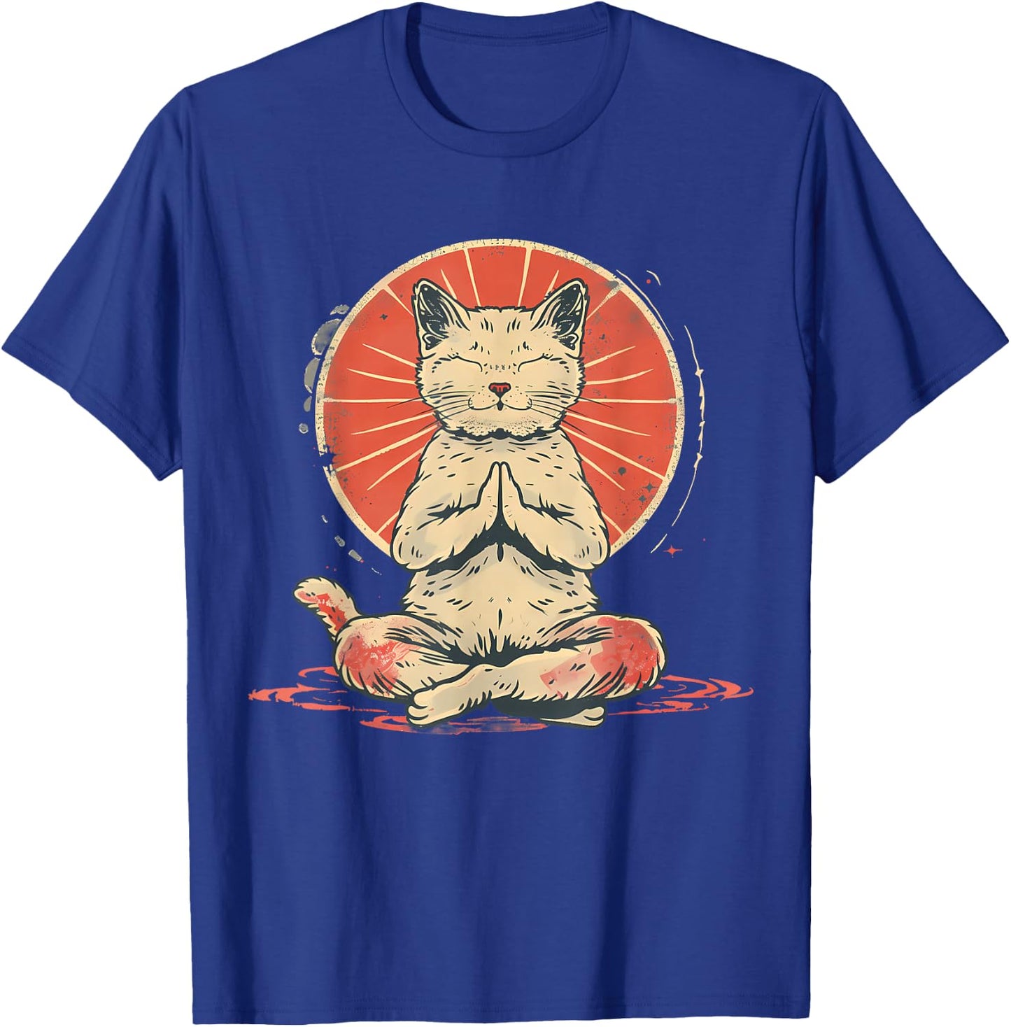 Cat Meditation Zen Buddha Spirituality Hindu Buddhist T-Shirt - T-Shirt | Royal