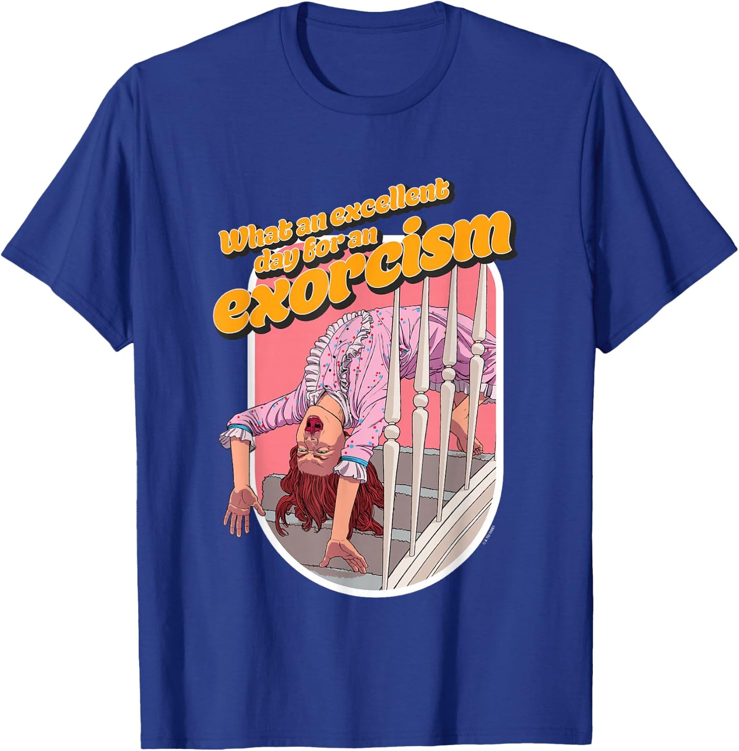 The Exorcist What An Excellent Day For An Exorcism Stairs T-Shirt - T-Shirt | Royal