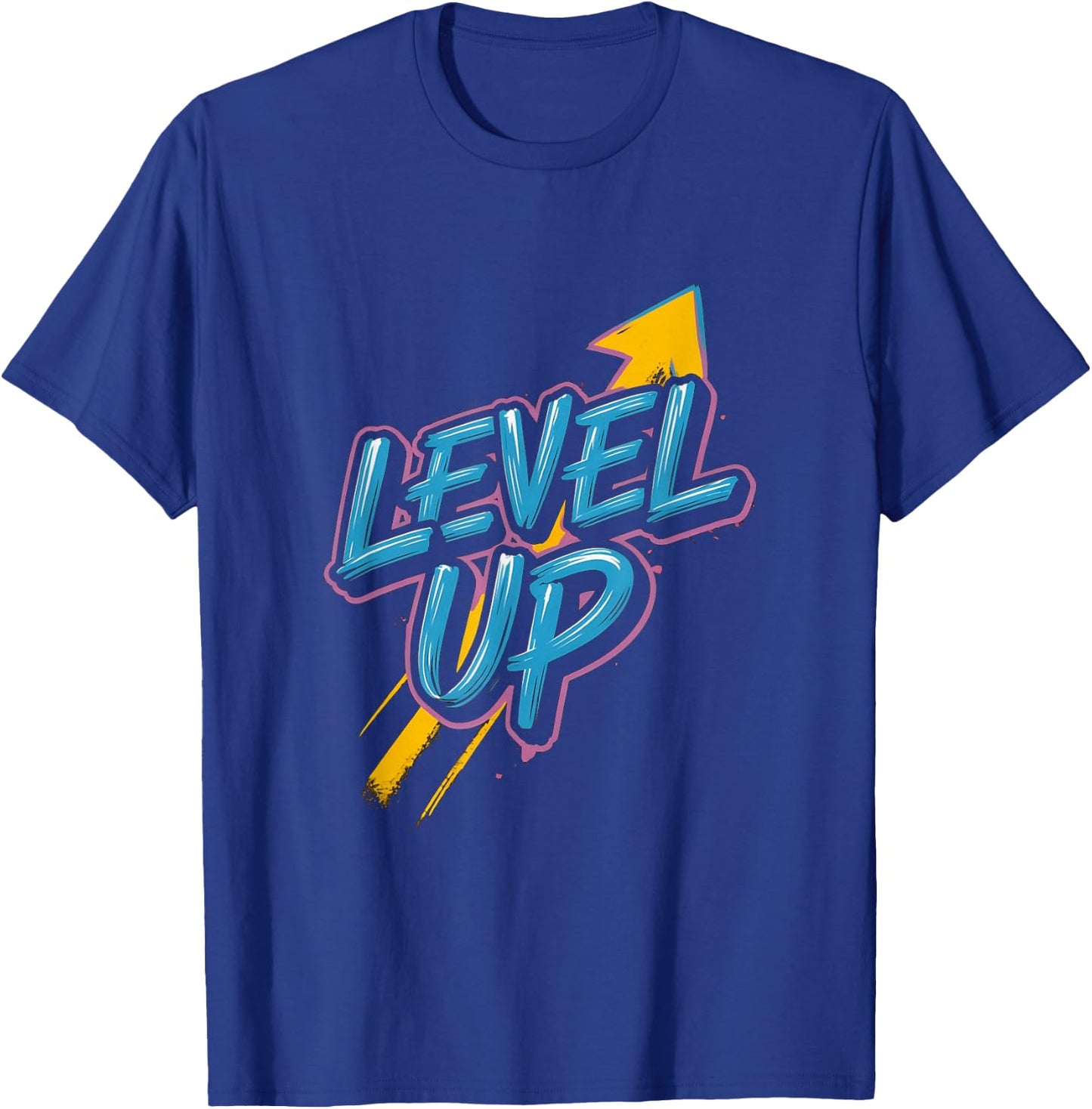Retro Gaming Level Up Boys Girls Men Women T-Shirt - T-Shirt | Royal