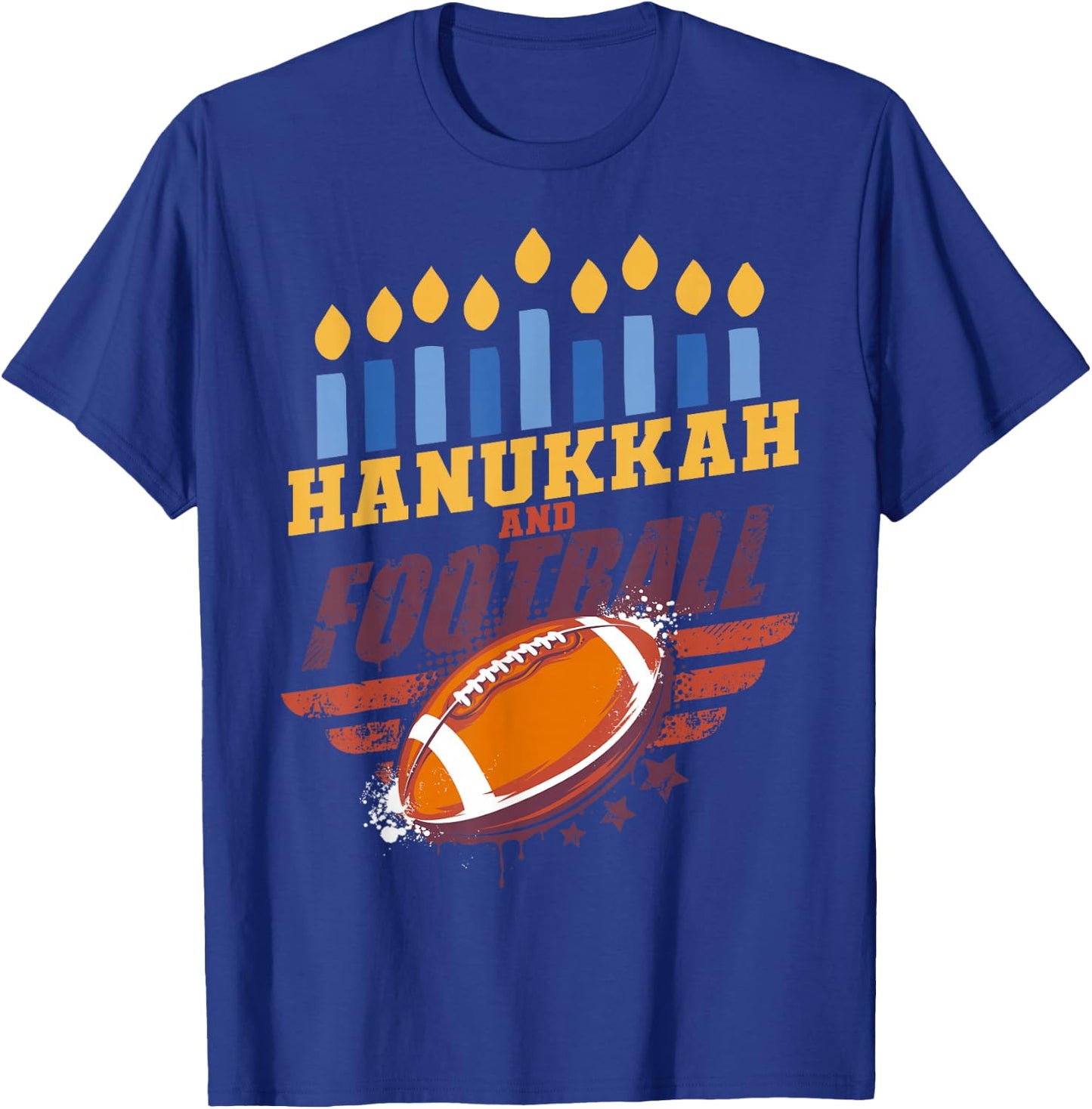 Funny Hanukkah Football Jewish Chanukah Sleeping Boys T-Shirt - T-Shirt | Royal