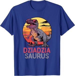 DziadziaSaurus Dino Dinosaur Dziadzia-Saurus T-Rex Trex T-Shirt - T-Shirt | Royal