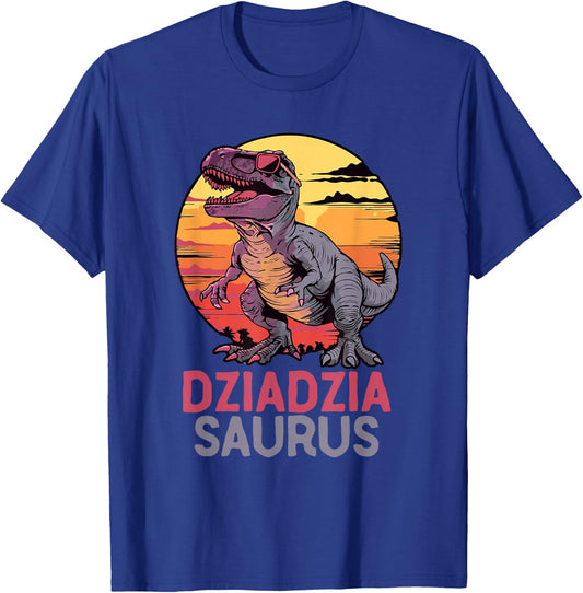 DziadziaSaurus Dino Dinosaur Dziadzia-Saurus T-Rex Trex T-Shirt - T-Shirt | Royal