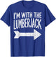 I'm With the Lumberjack Costume, Matching Halloween Couples T-Shirt - T-Shirt | Royal