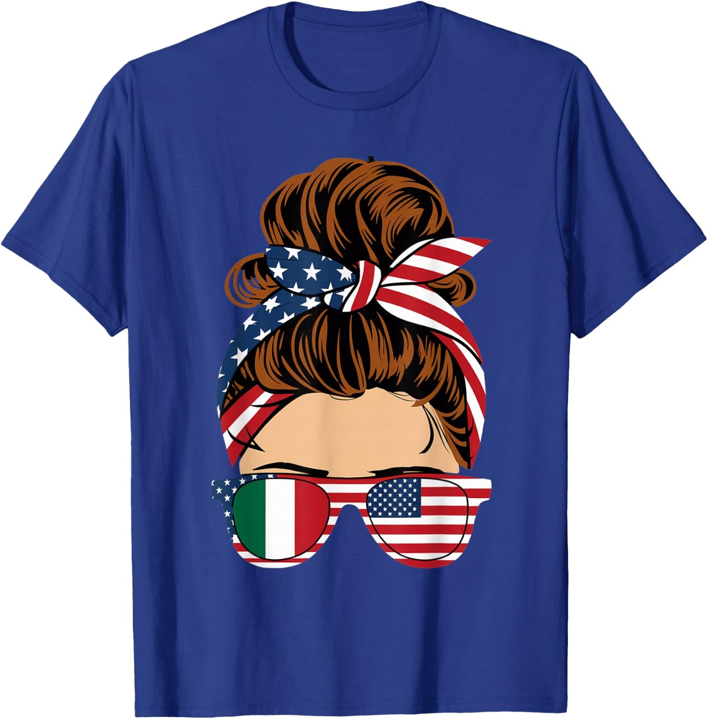 American Italian Patriot Flag Women Girl Italy Grown T-Shirt - T-Shirt | Royal