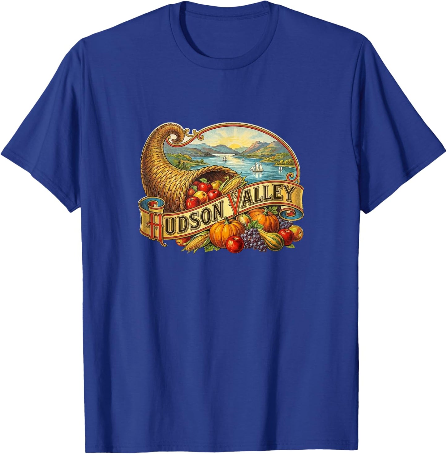 Hudson Valley, New York, Retro T-Shirt - T-Shirt | Royal
