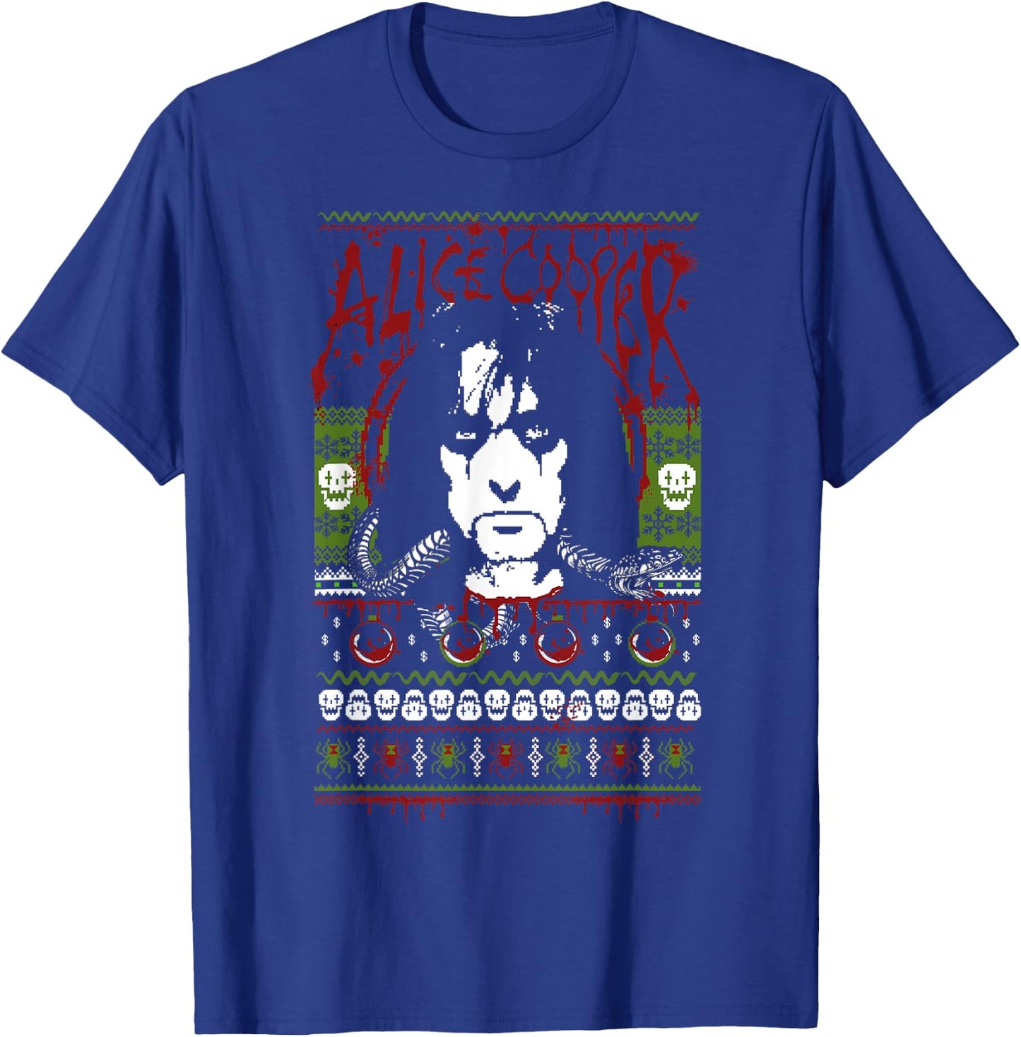 Alice Cooper – Ugly Christmas Sweater T-Shirt - T-Shirt | Royal