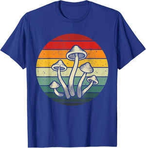 Vintage Retro Mushroom 80s 90s Mushroom Lovers Funny Food T-Shirt - T-Shirt | Royal