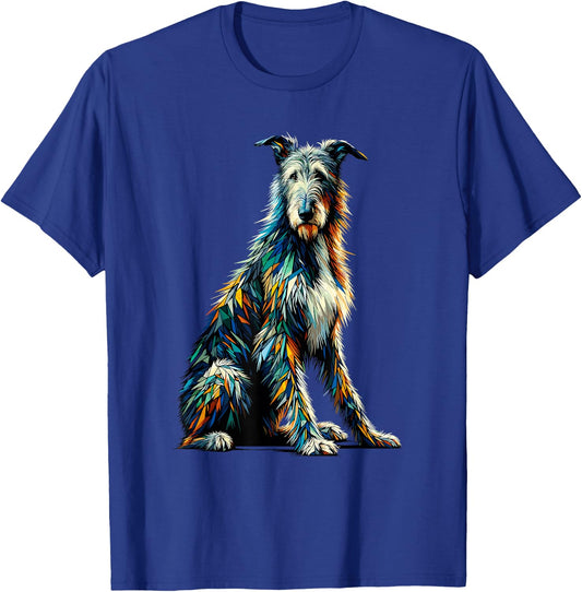 Polygon Art Irish Wolfhound T-Shirt - T-Shirt | Royal