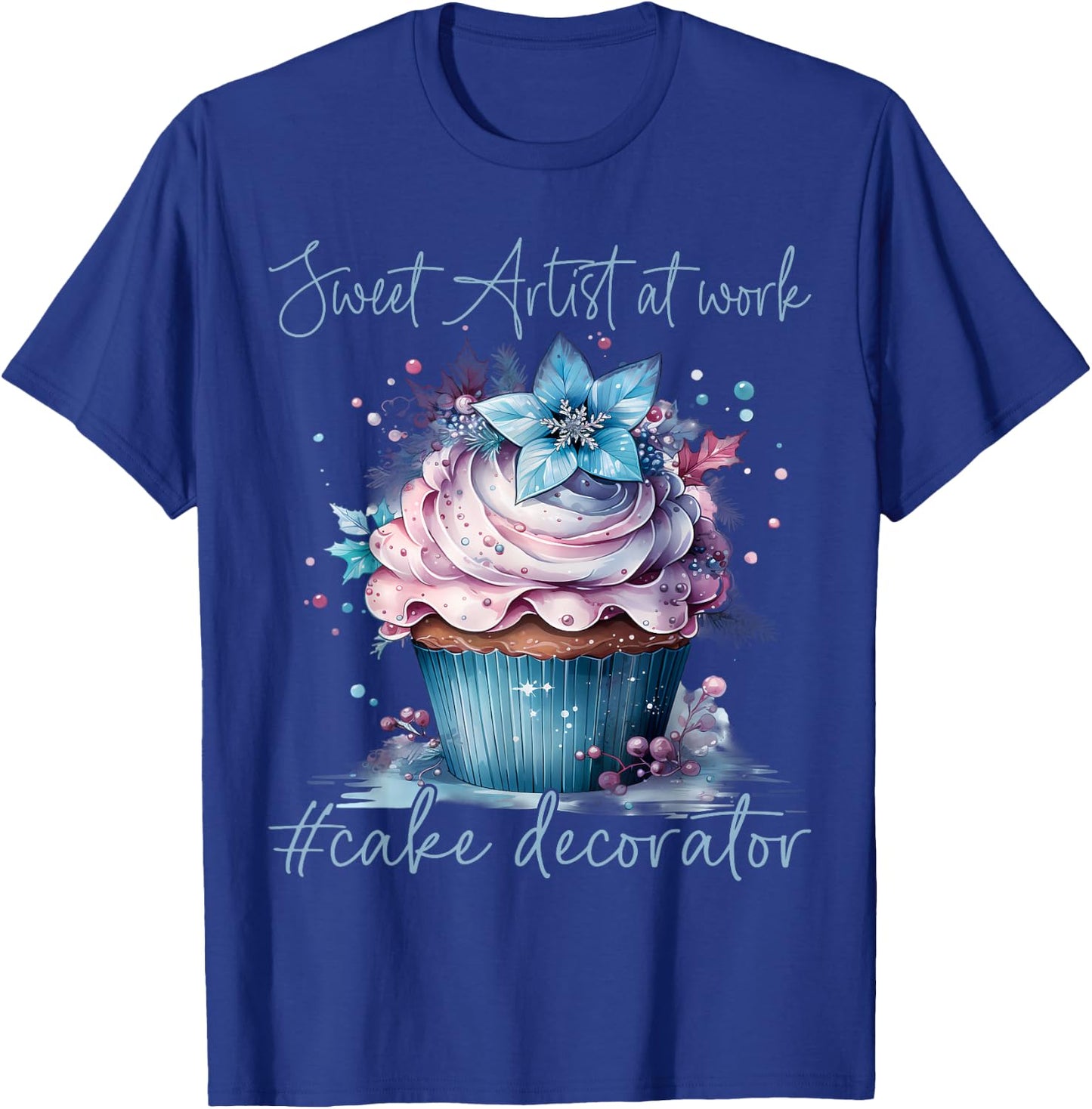 Sweet Artist at work cake decorator Cake Artist Heartbeat T-Shirt - T-Shirt | Royal