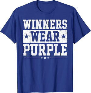 Winners Wear Purple Color War Camp Team Game Competition T-Shirt - T-Shirt | Royal