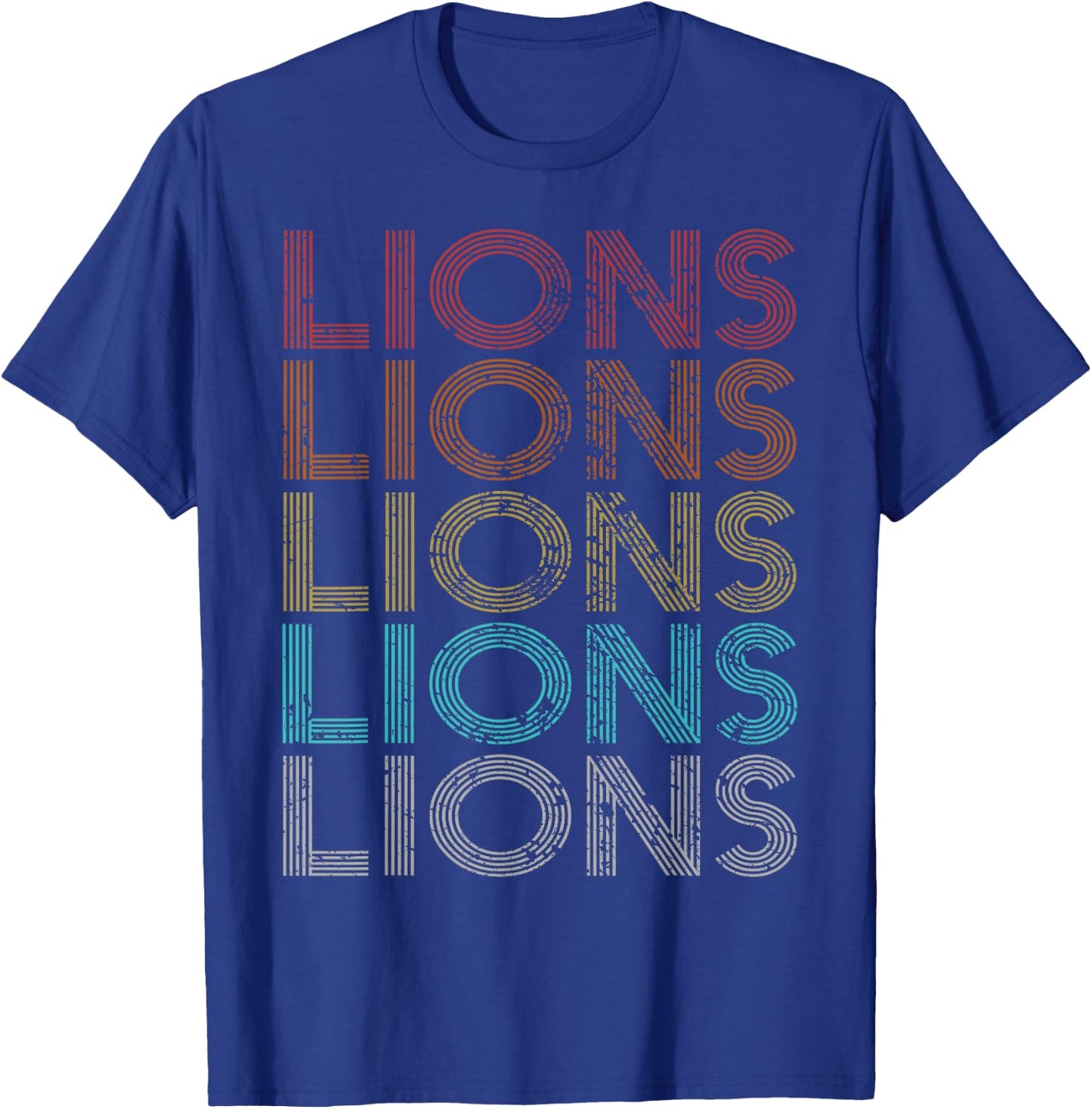 Retro Vintage Lions T-Shirt - T-Shirt | Royal