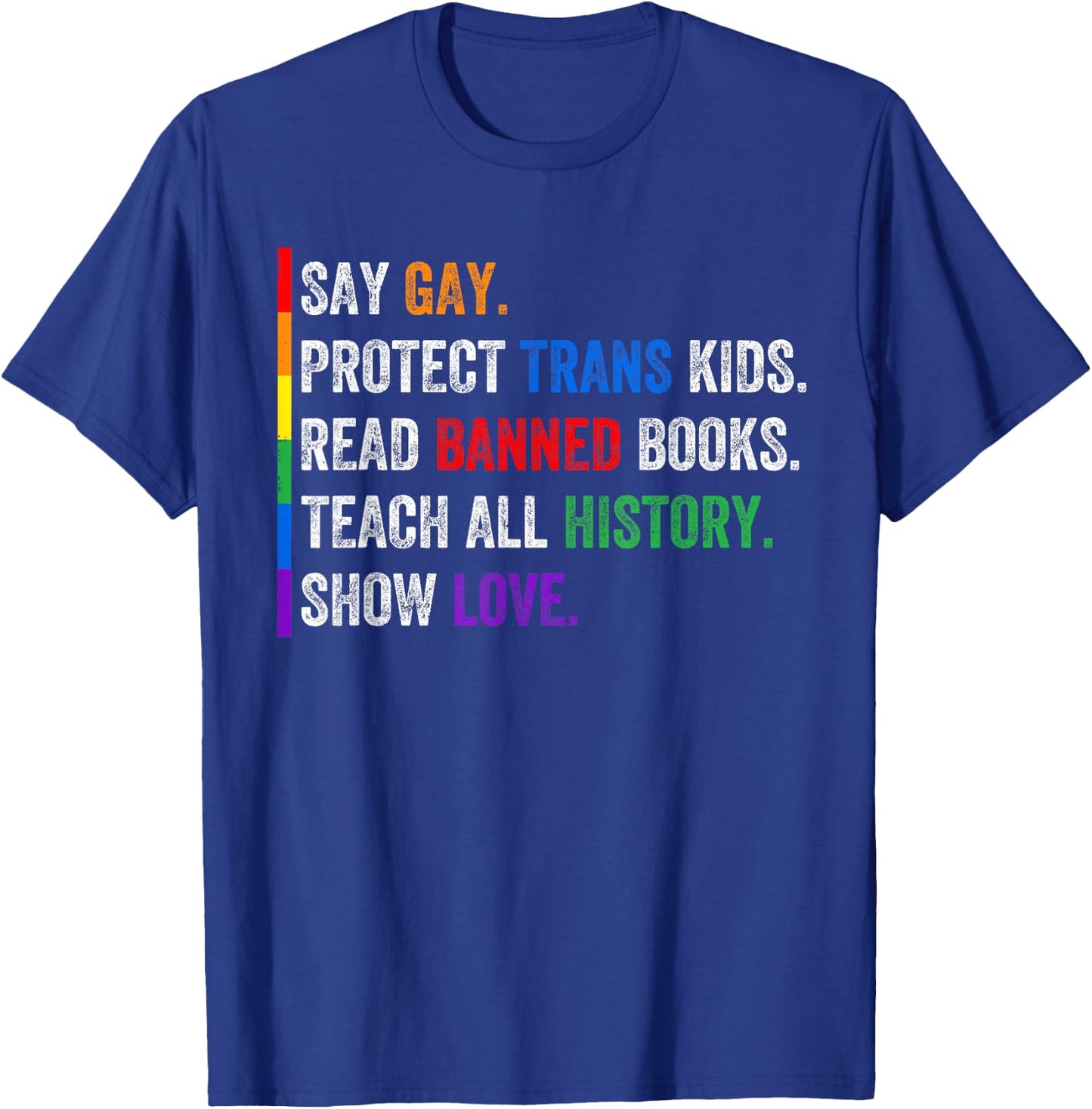 Protect Trans Kids Read Banned Books LGBTQ Ally Pride Month T-Shirt - T-Shirt | Royal