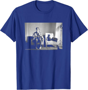 Duffy Archive Photography Lodger Shoot David Bowie With Dog T-Shirt - T-Shirt | Royal