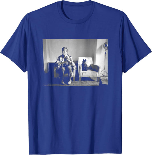 Duffy Archive Photography Lodger Shoot David Bowie With Dog T-Shirt - T-Shirt | Royal