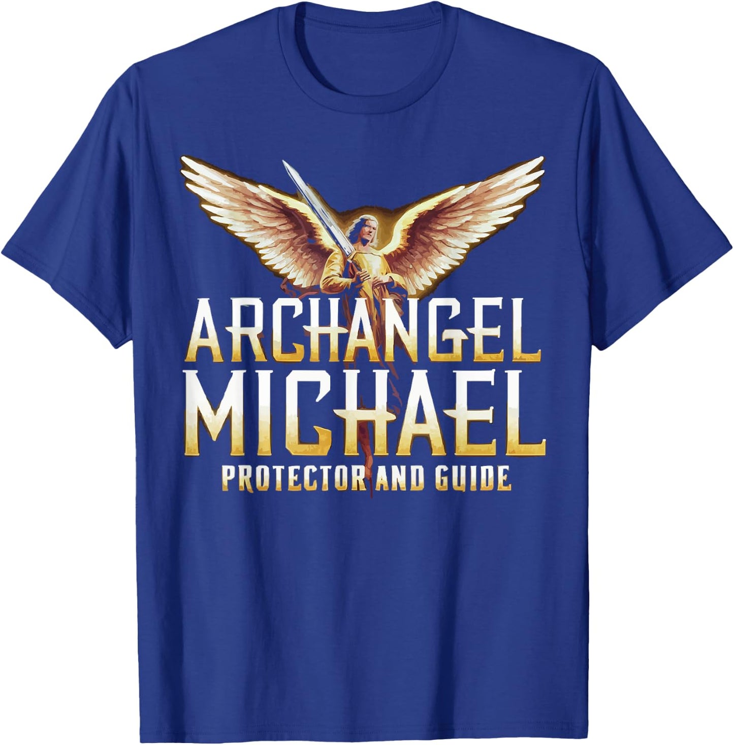 Archangel Michael Catholic Christianity Guardian Angel T-Shirt - T-Shirt | Royal
