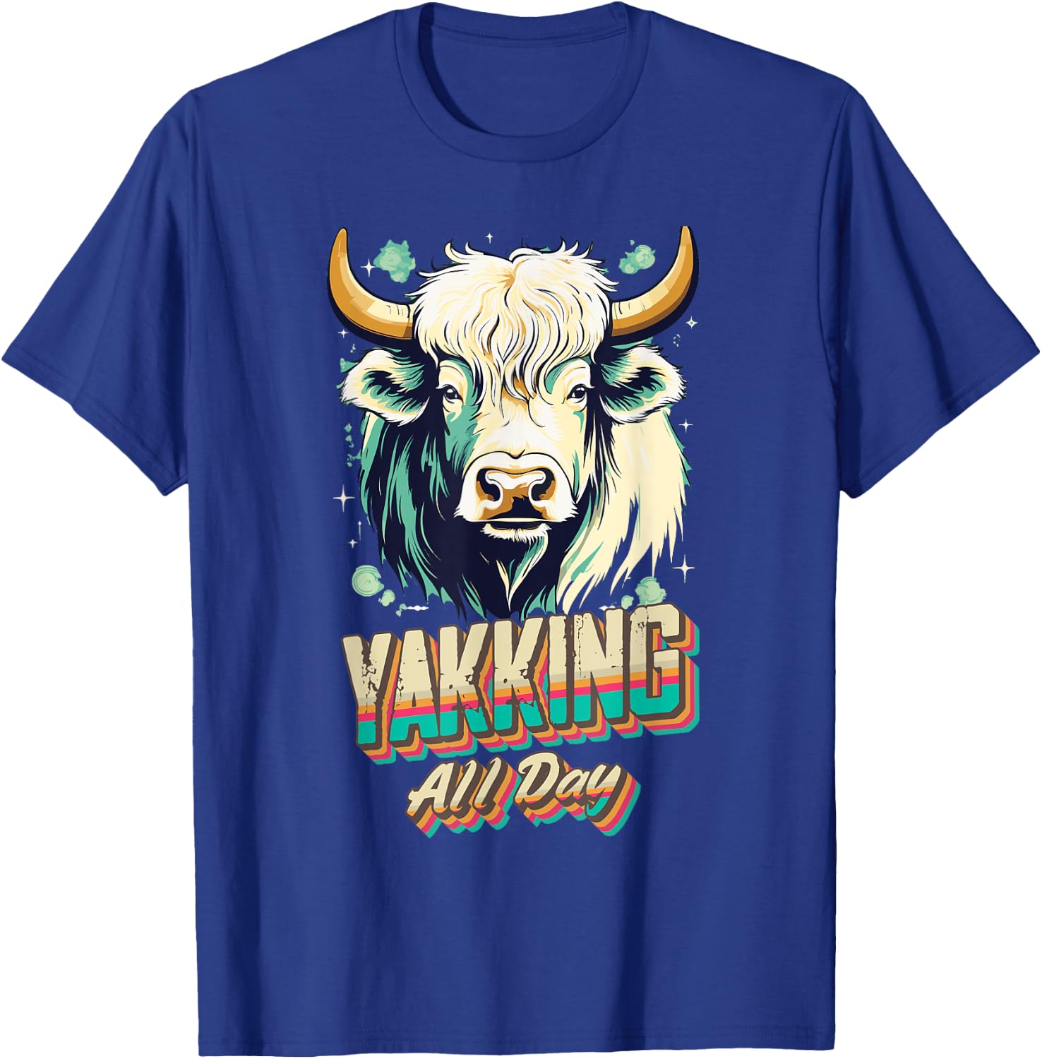 Yak Farmer Funny Yakking Animals Yaks Costume T-Shirt - T-Shirt | Royal