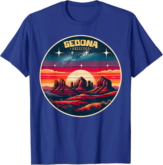 Sedona AZ Hiking Outdoors Mountain Sedona USA Retro Vintage T-Shirt - T-Shirt | Royal