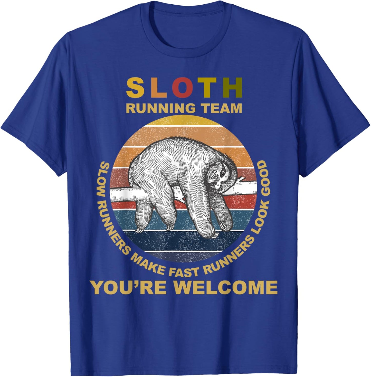Sloth Running Team Funny Sloth Runner Gifts Women T-Shirt - T-Shirt | Royal