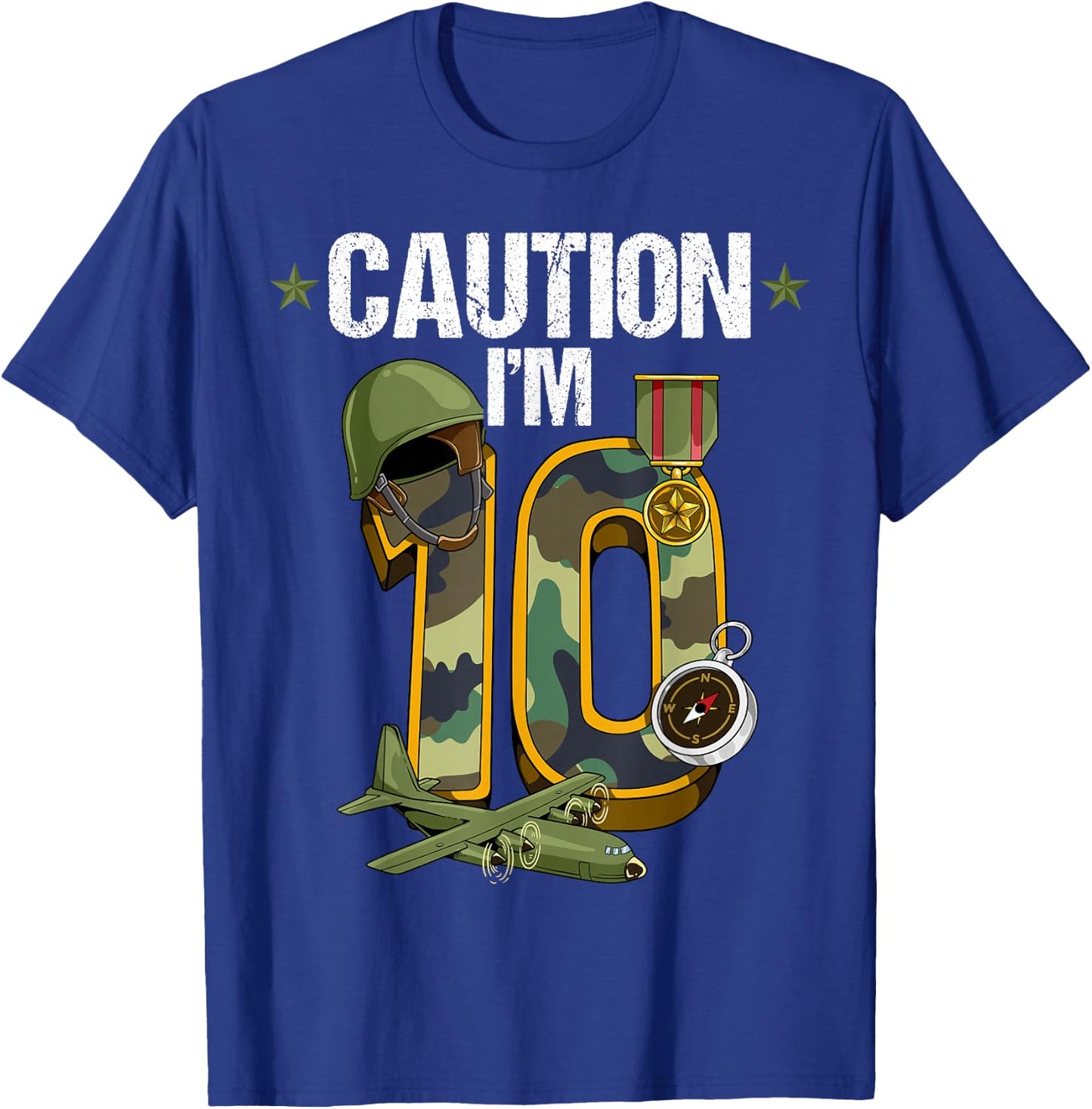 10th Birthday Army T-Shirt - T-Shirt | Royal