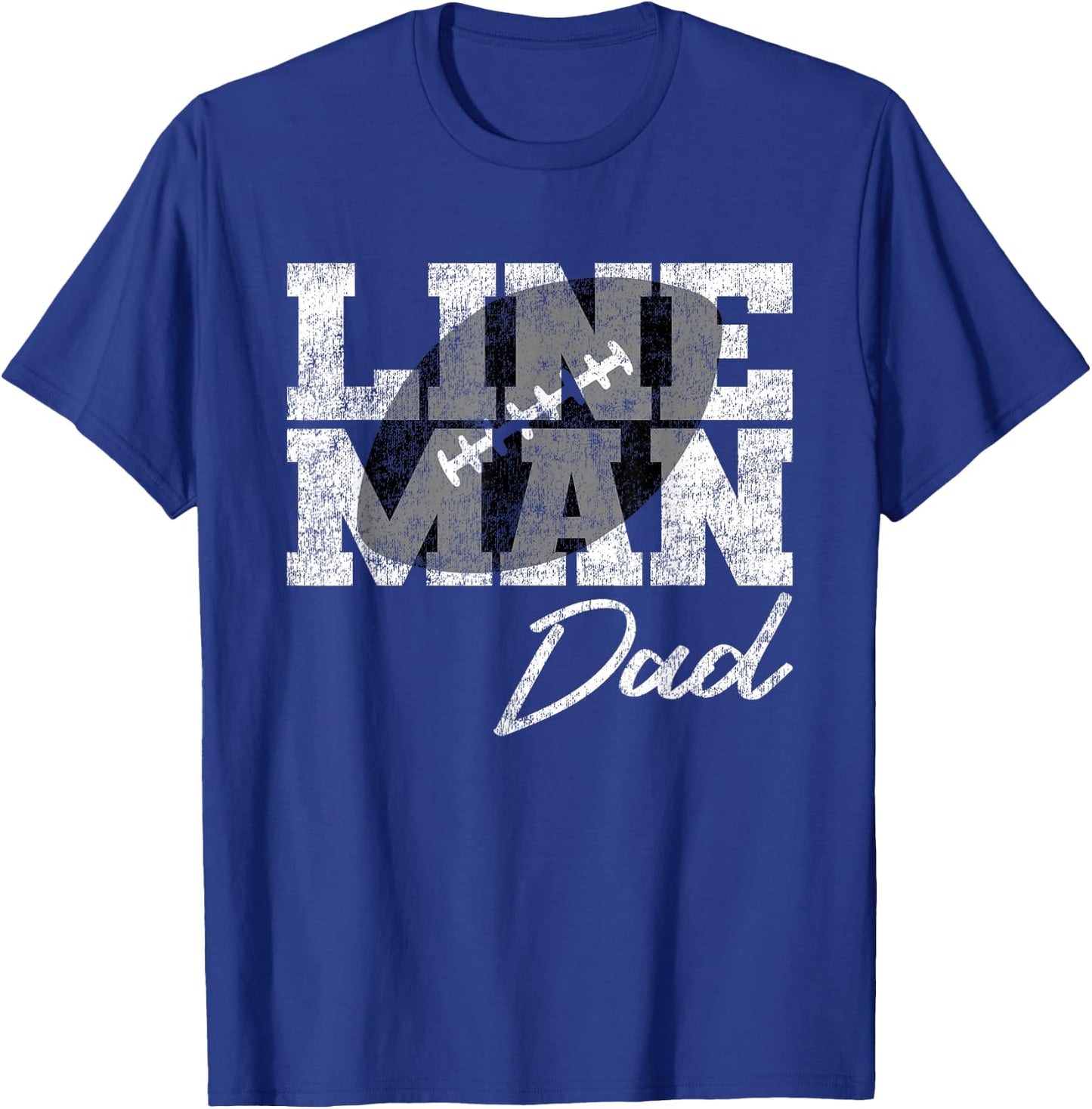 Lineman Dad - Football Player Matching Family T-Shirt - T-Shirt | Royal
