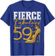 59th Birthday Fierce Fabulous and 59 Year Old Gifts Heels T-Shirt - T-Shirt | Royal