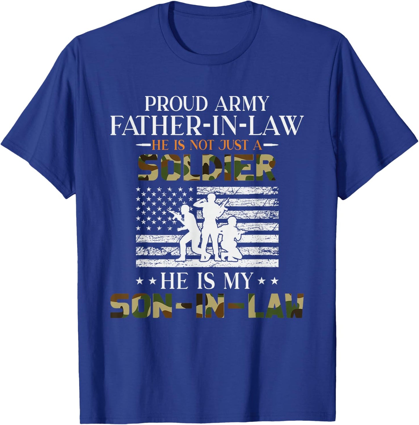 Proud Army Father in Law - Son in Law T-Shirt - T-Shirt | Royal
