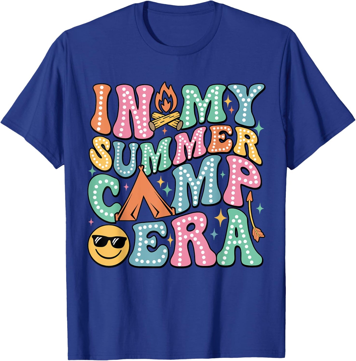 Groovy In My Summer Camp Era Retro Summer Camper Women T-Shirt - T-Shirt | Royal