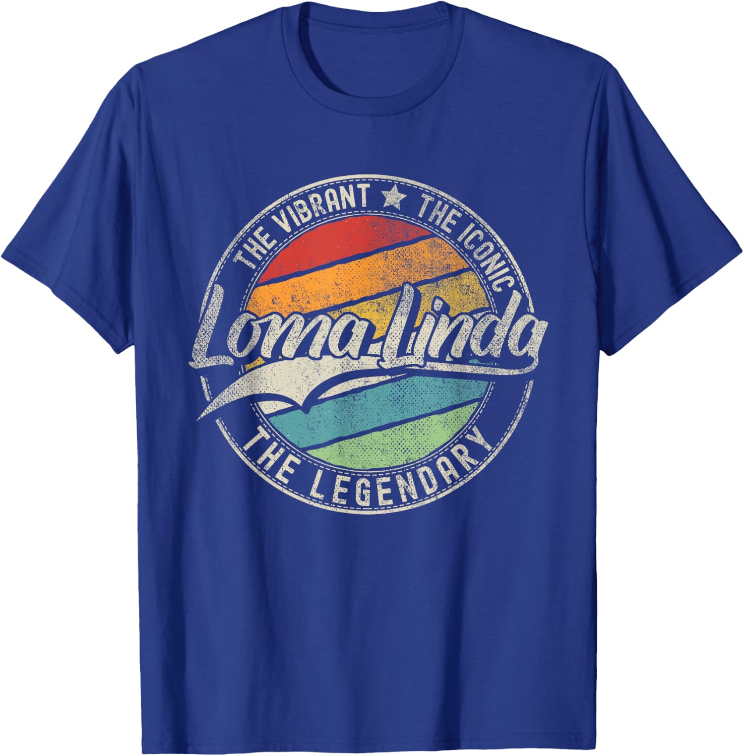Loma Linda CA | California | Vintage Distressed T-Shirt - T-Shirt | Royal