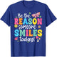 Inspirational Quote Funny Be The Reason Someone Smiles Today T-Shirt - T-Shirt | Royal