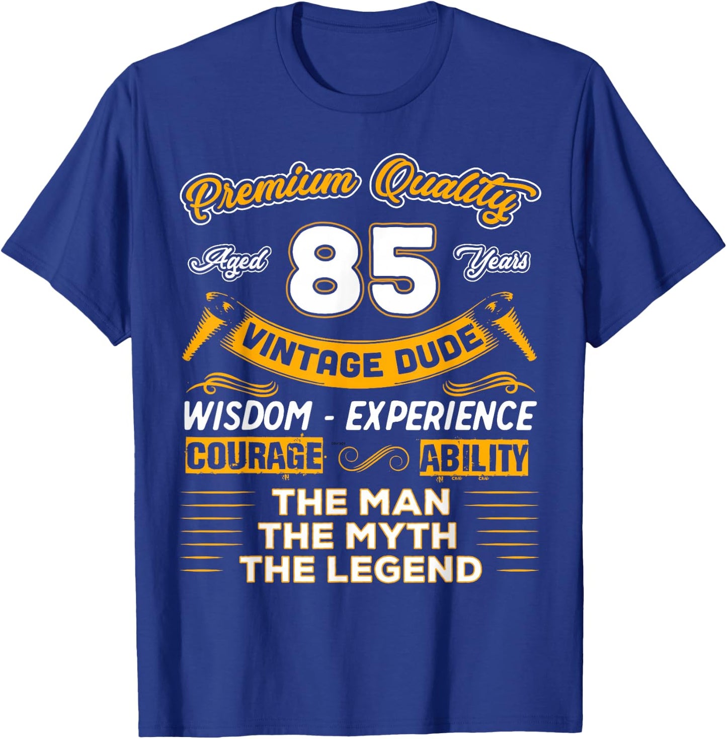 Vintage The Man Myth Legend 85 Birthday For 85 Years Old T-Shirt - T-Shirt | Royal