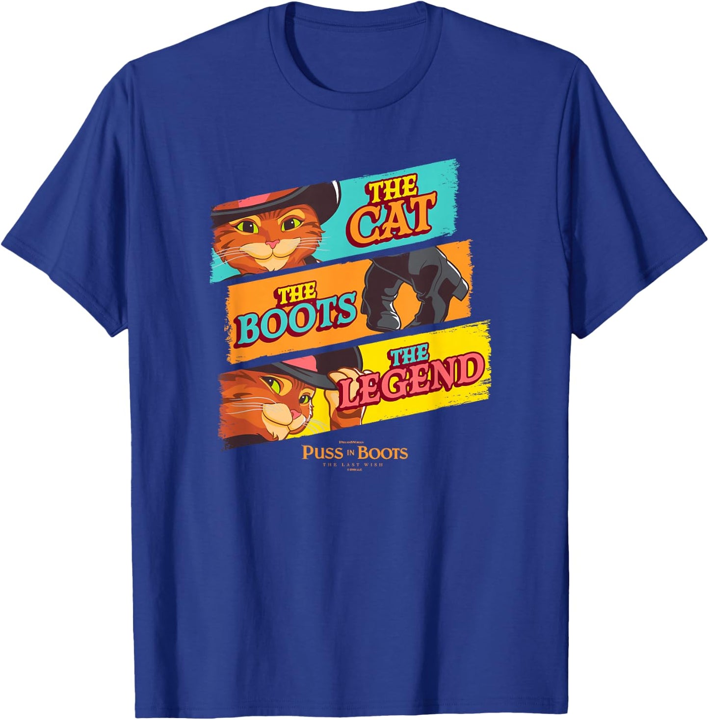 DreamWorks Puss In Boots: The Last Wish Logo Panels T-Shirt - T-Shirt | Royal