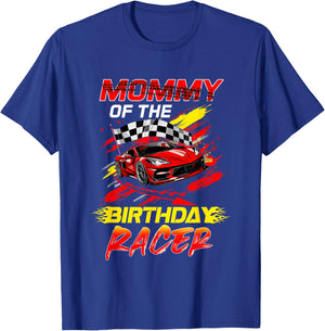 Mommy Of The Birthday Racer Race Car Party Family Matching T-Shirt - T-Shirt | Royal