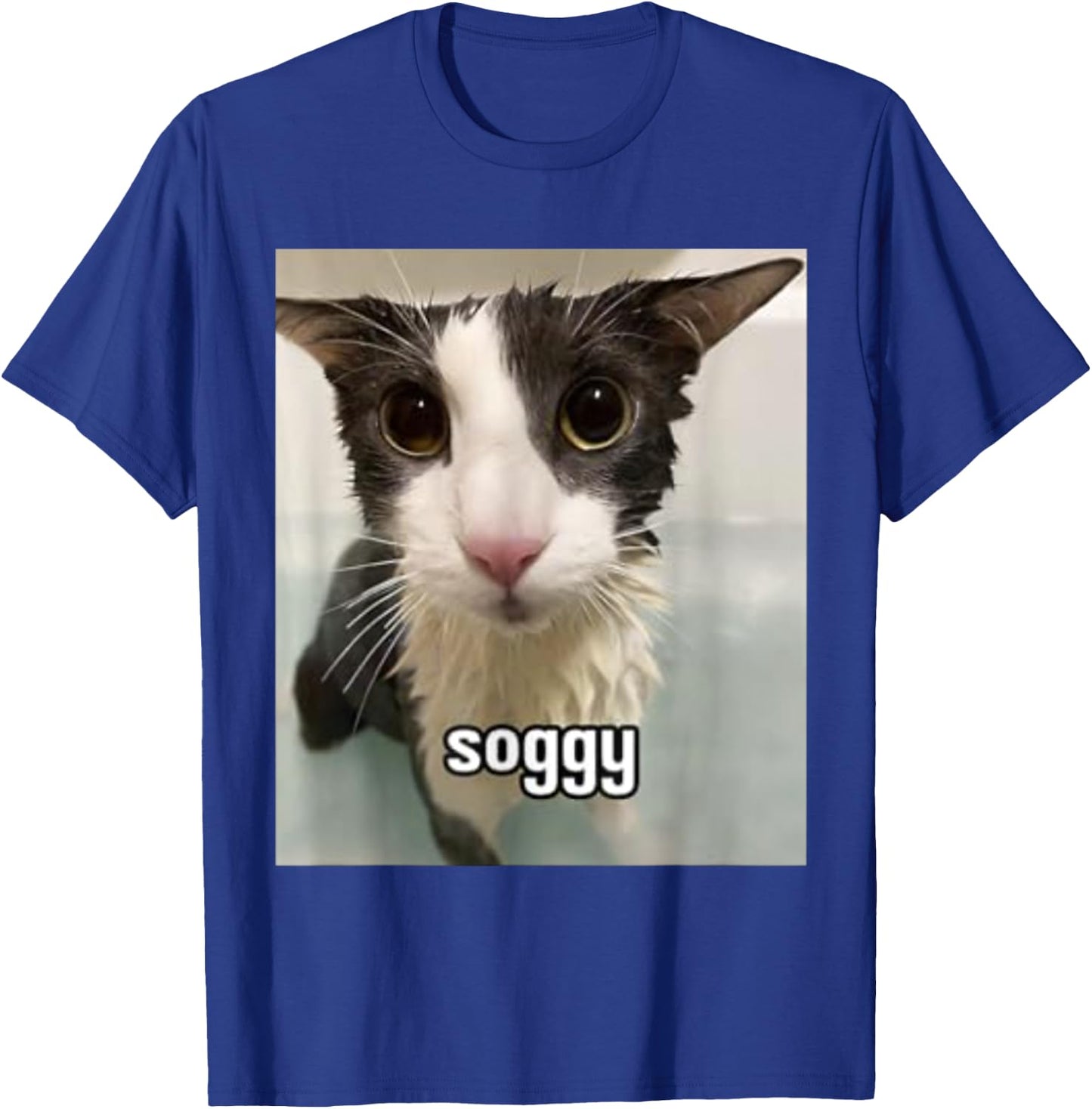 Silly Soggy Cat Funny T-Shirt - T-Shirt | Royal