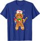 Christmas Gingerbread Nurse Cookie Costume Baking Xmas T-Shirt - T-Shirt | Royal