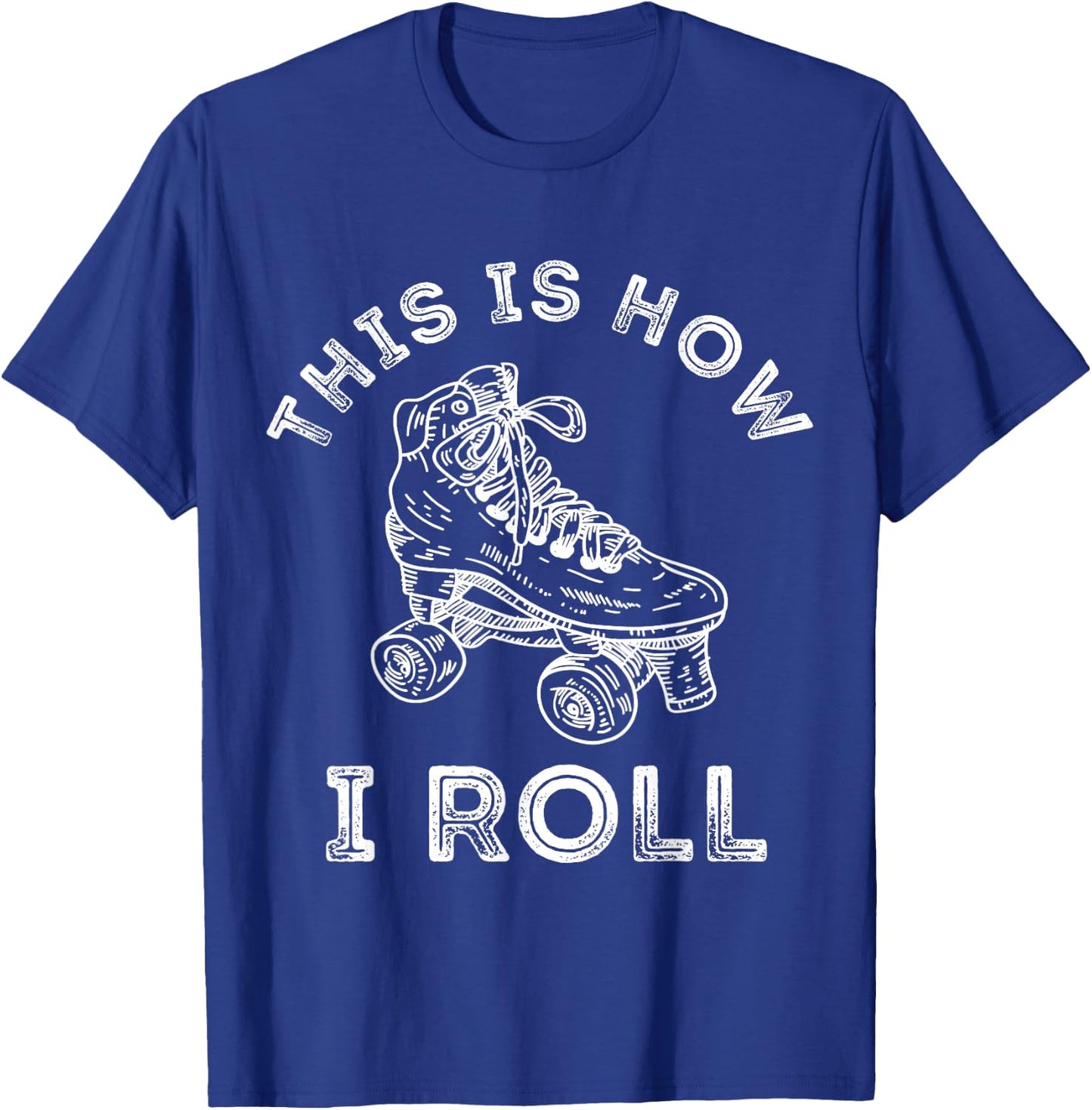 Roller Skates 70s 80s Retro Roller Skates T-Shirt - T-Shirt | Royal