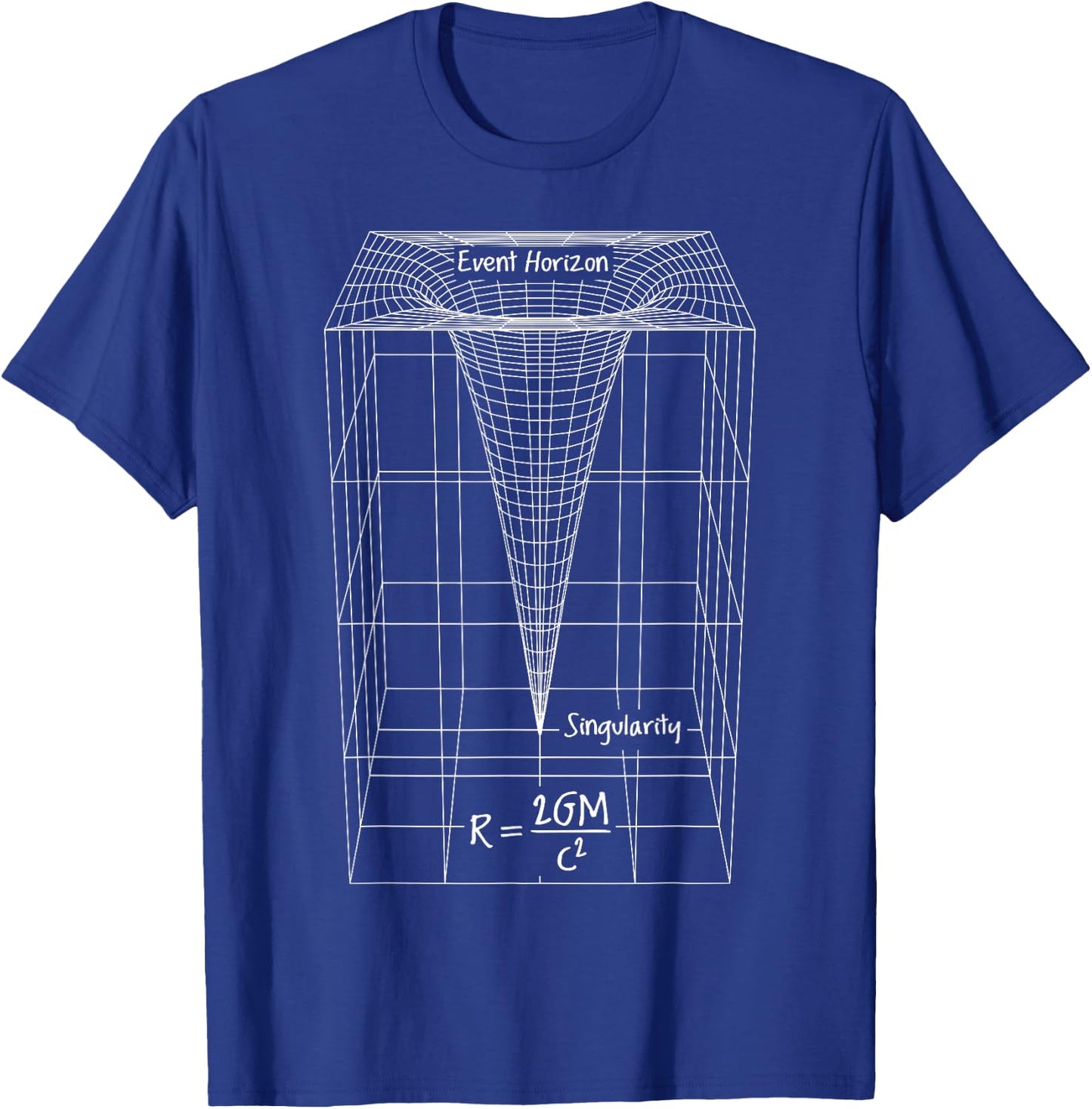 Black Hole Physics Diagram Schwarzschild Radius Science T-Shirt - T-Shirt | Royal