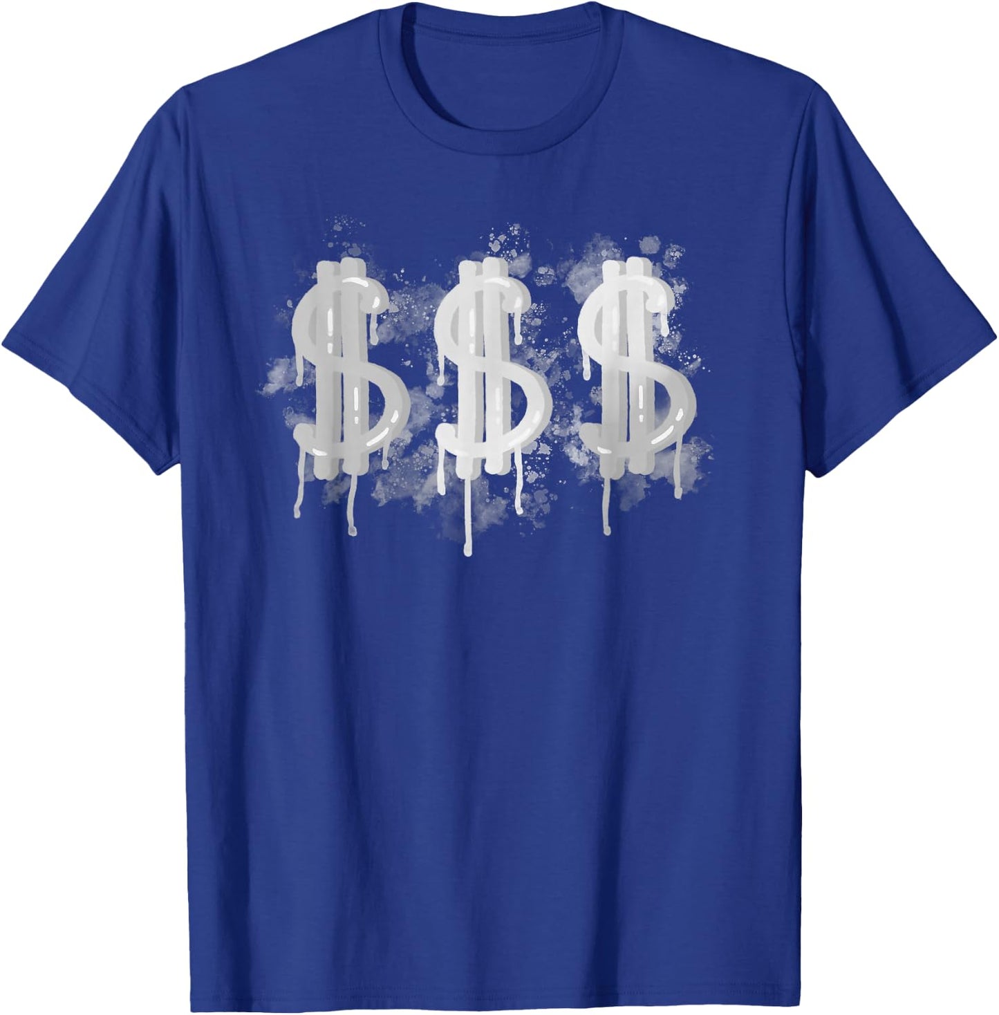 Dollar Sign in Style of Graffiti Sprayer T-Shirt - T-Shirt | Royal