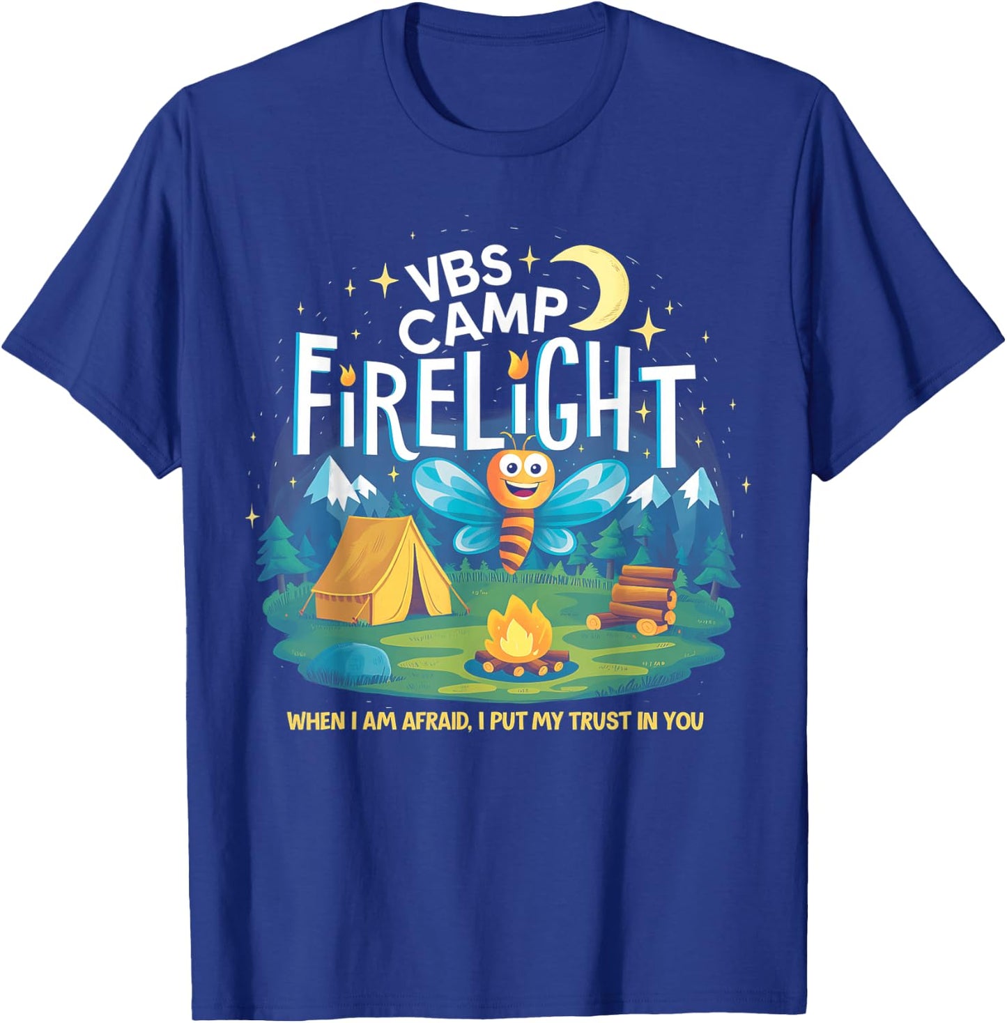 Camp Firelight VBS Camp Vacation Bible School Firework 2024 T-Shirt - T-Shirt | Royal